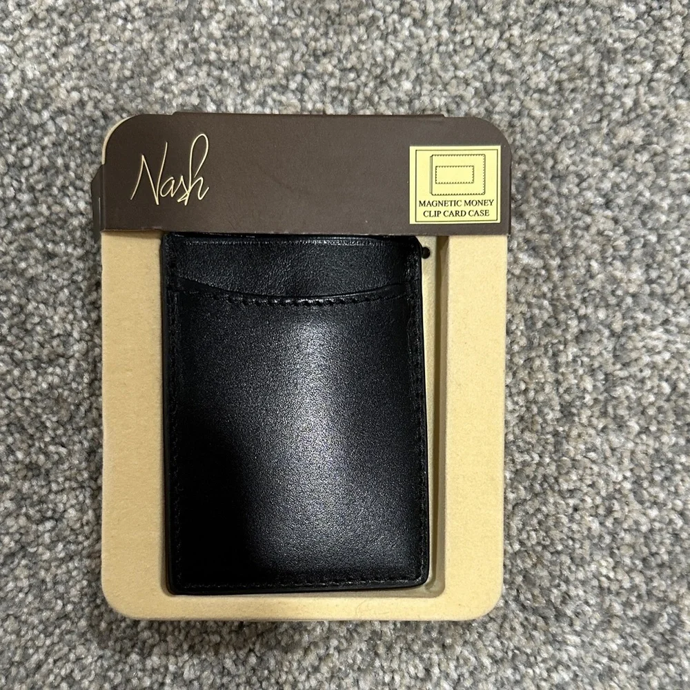 Black Money Clip Card Holder
